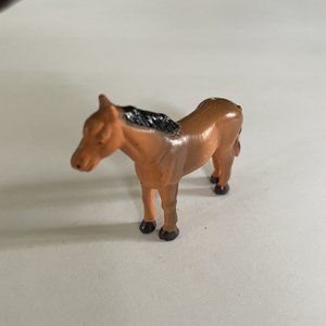 Exmoor Pony Stallion Brown Horse 1.5" Tall Plastic Toy Figure